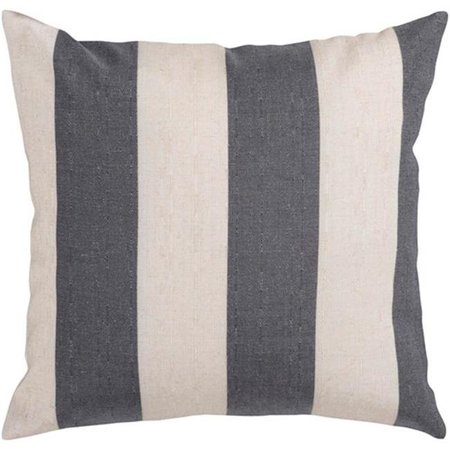 SURYA Surya Rug JS009-1818P Square Ebony and Ivory Decorative Poly Fiber Pillow 18 x 18 in. JS009-1818P